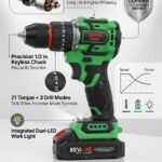 Cordless Drill with Battery and Accessories